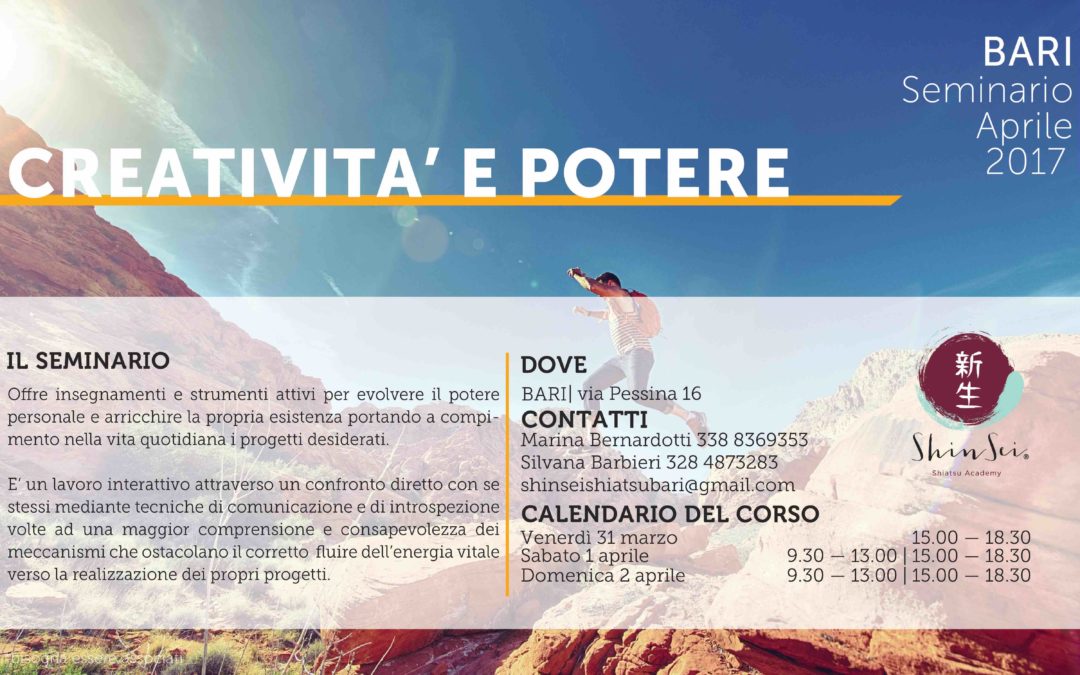 seminario creatività e potere Bari