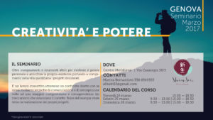 seminario creatività è potere Genova