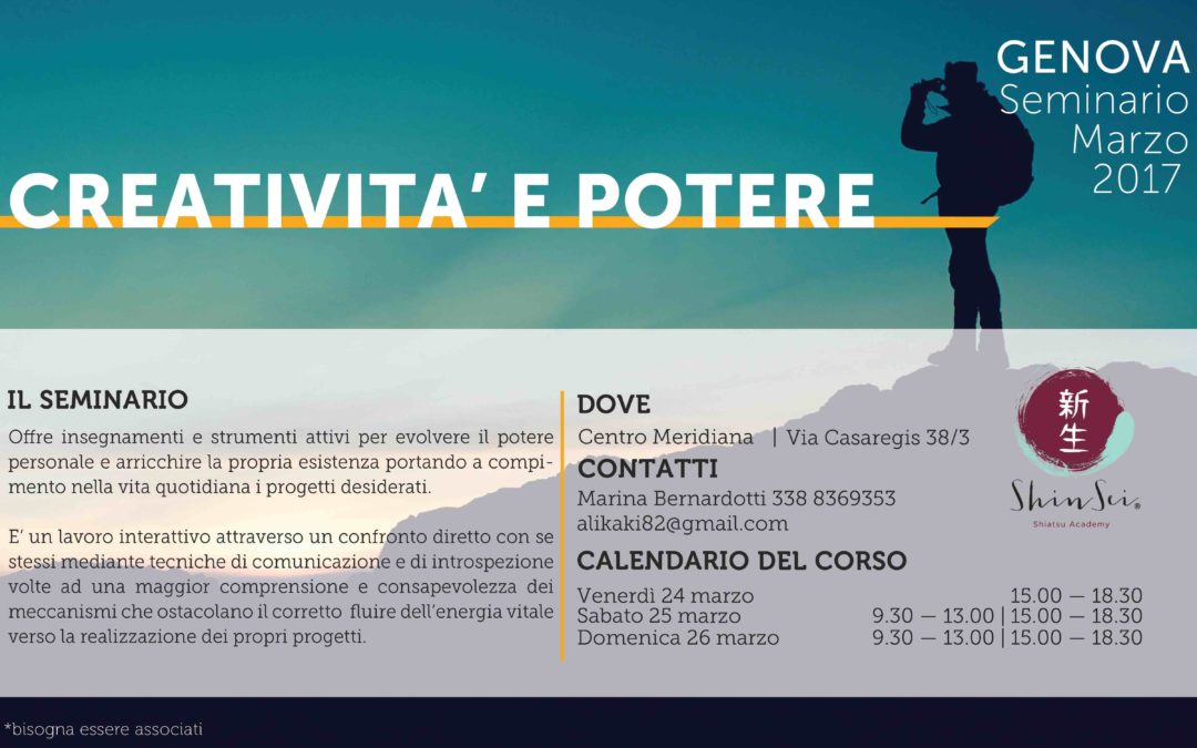 Genova | Seminario Creatività e Potere