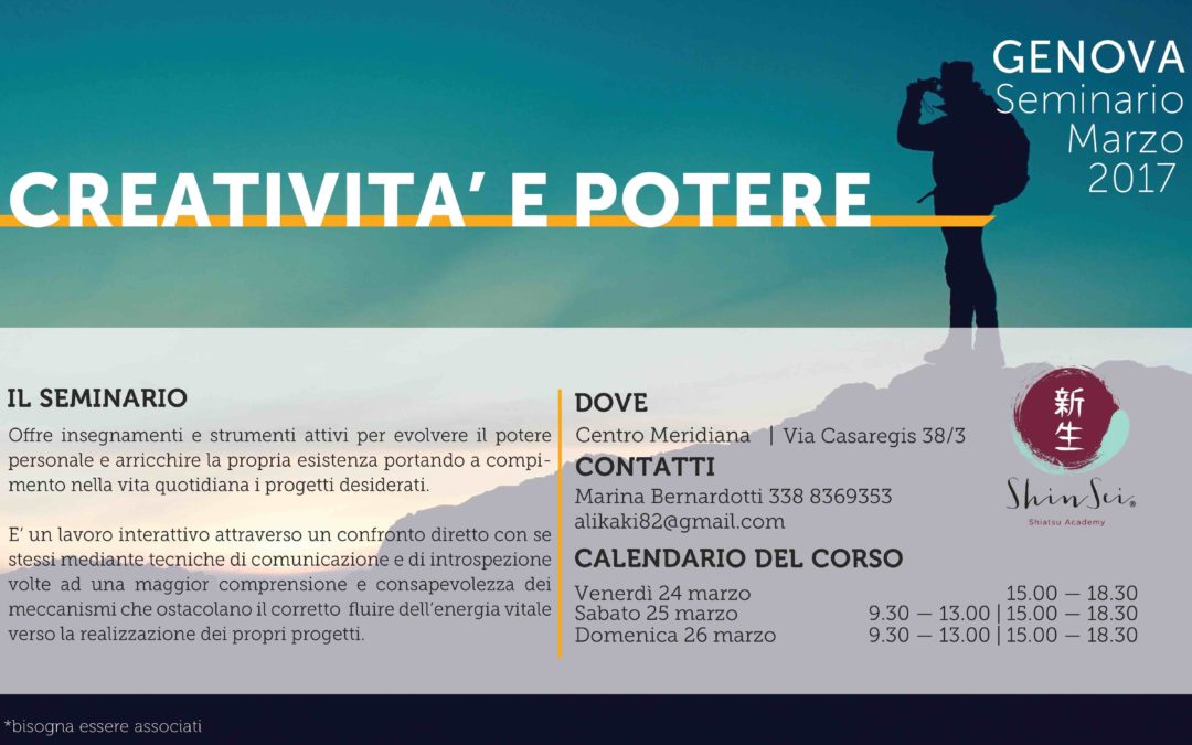 seminario creatività e potere Genova