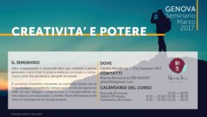seminario creatività e potere Genova